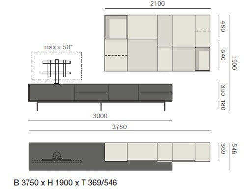 Lampo Tv-Möbel L6C12