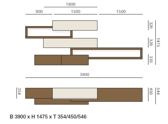 Lampo Tv-Möbel schwebend L6C15