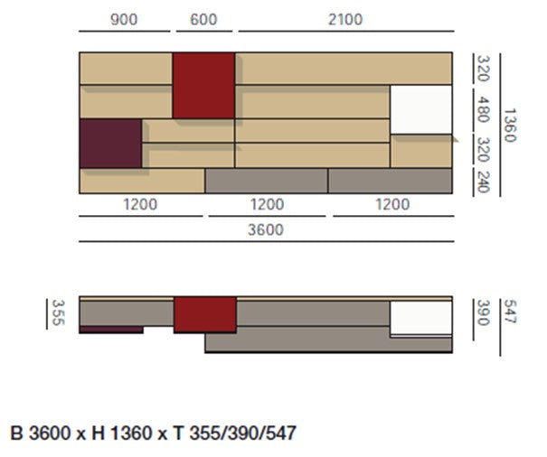 Lampo Tv-Möbel schwebend L6C27