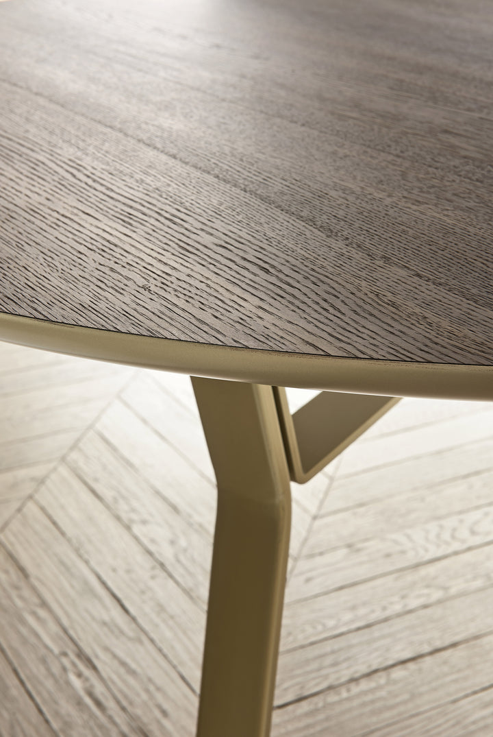 Iron dining table wooden top