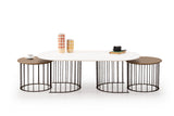 Ripa Couchtisch (White-Brass)