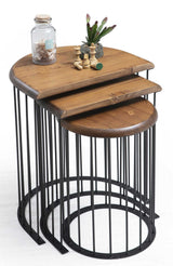 Nova Beistelltisch Set (Walnut)