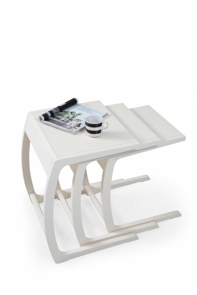 Prada Beistelltisch Set (White)