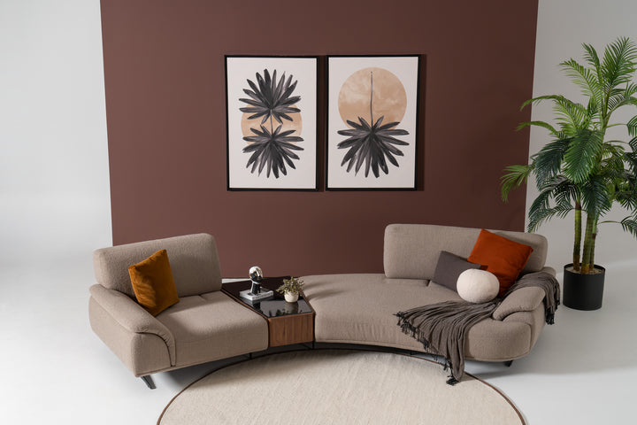 Siena sofa with pouf