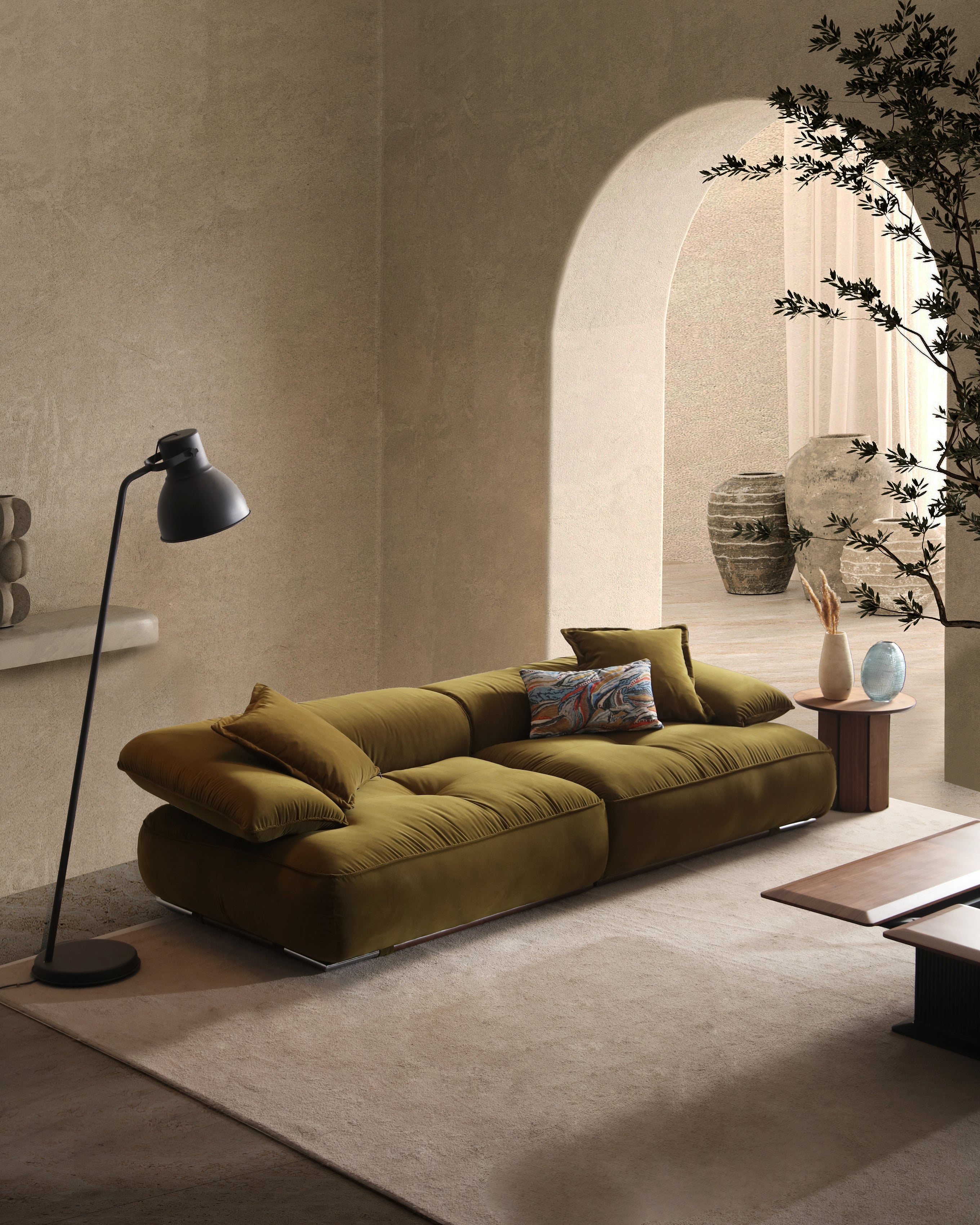 Derma Sofa 4er Stoff – Lealhome