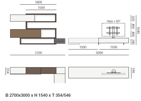 Lampo Tv furniture floating L6C19