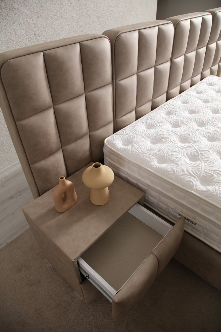 Tesla bed with storage space