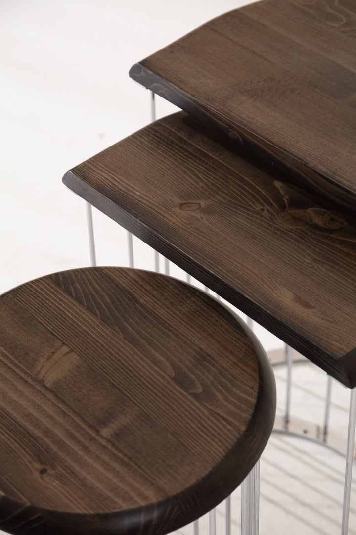 Nova Beistelltisch Set (Walnut)