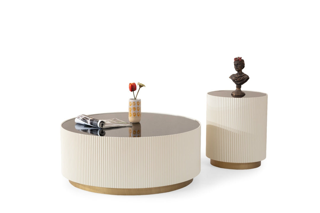 Olivia Couchtisch Ecru