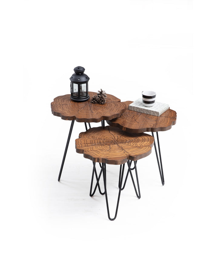 Kütük Beistelltisch Set