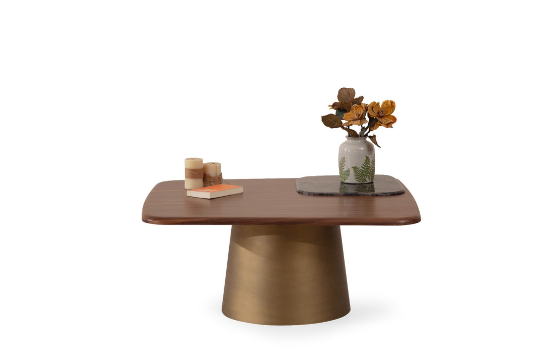 Bueno Couchtisch (White-Brass)