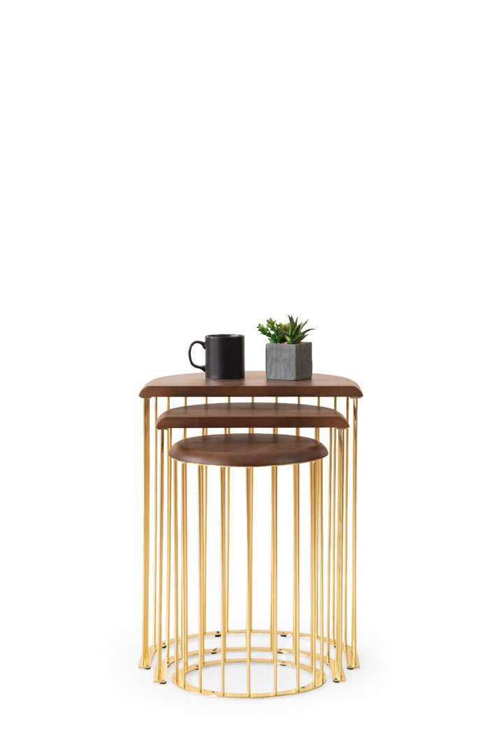 Nova Beistelltisch Set (Gold)