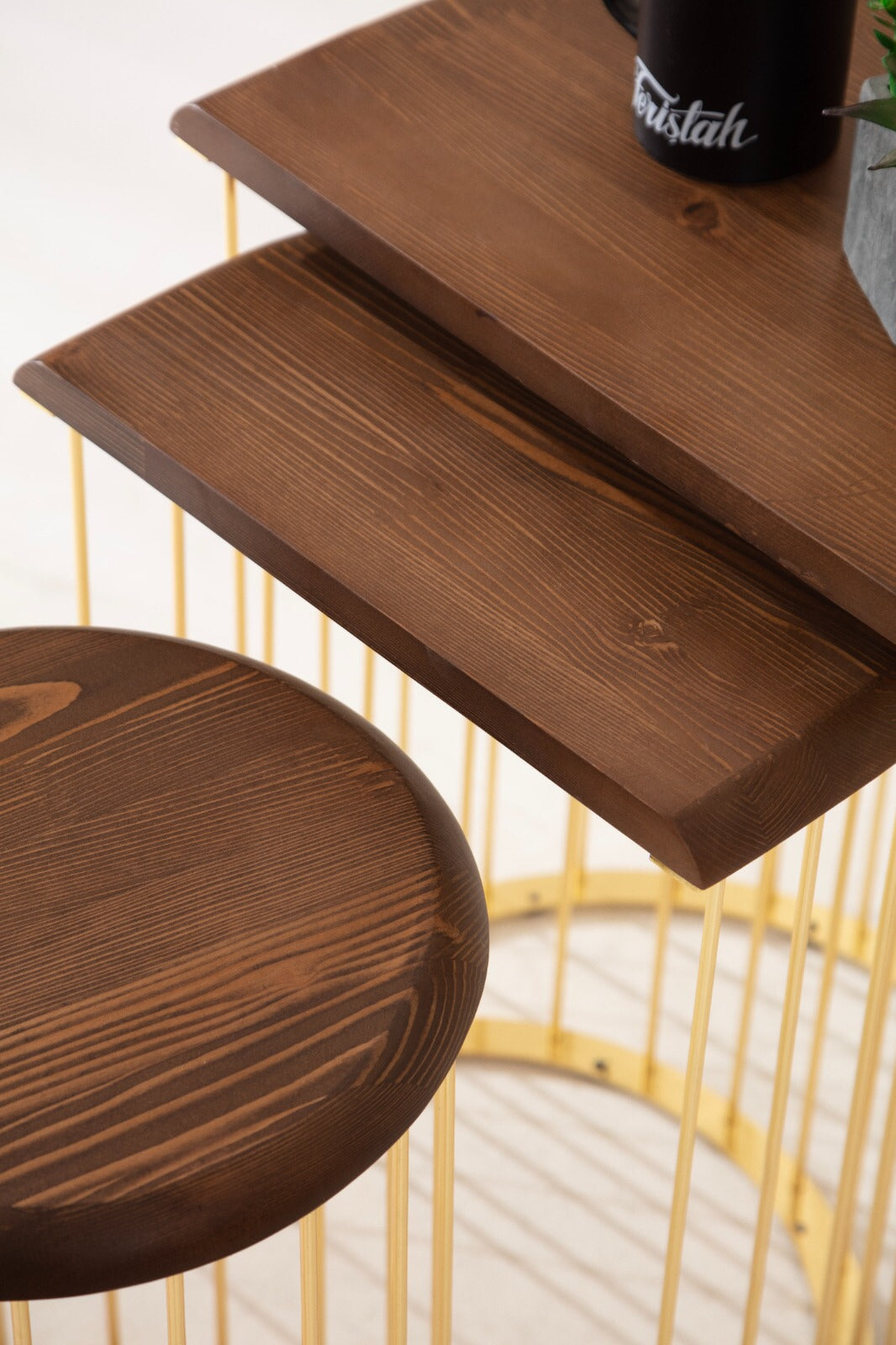 Nova Beistelltisch Set (Gold)