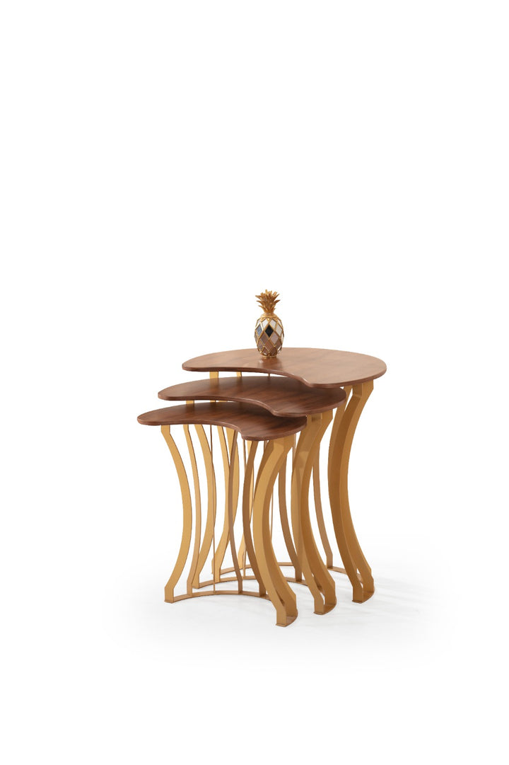 Carmen Beistelltisch Set (Brass)