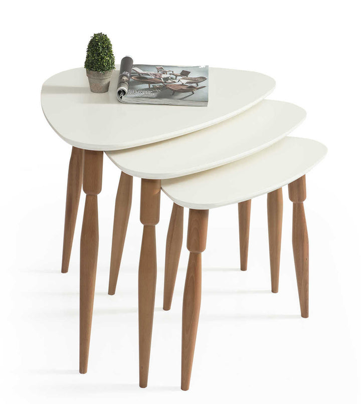 Ege Beistelltisch Set (Walnut)
