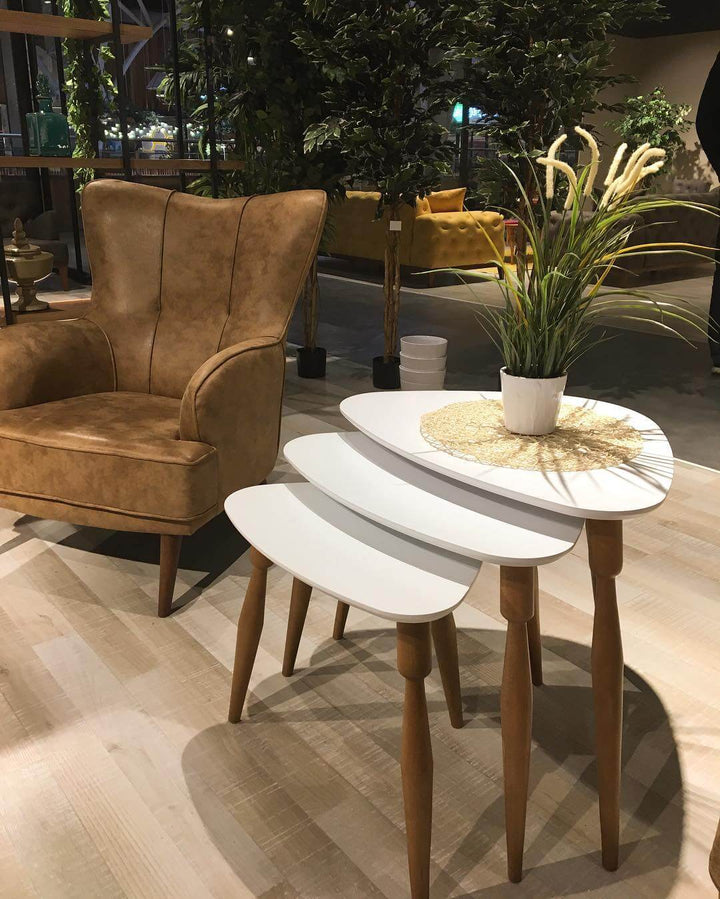 Ege Beistelltisch Set (Ecru)