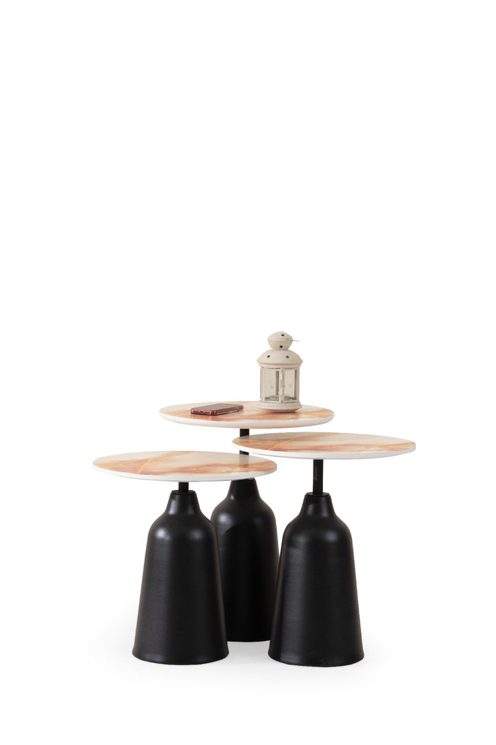 Peach Beistelltisch Set