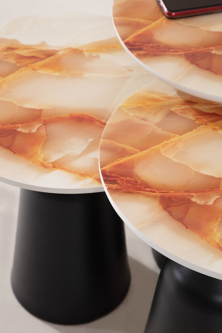 Peach Beistelltisch Set