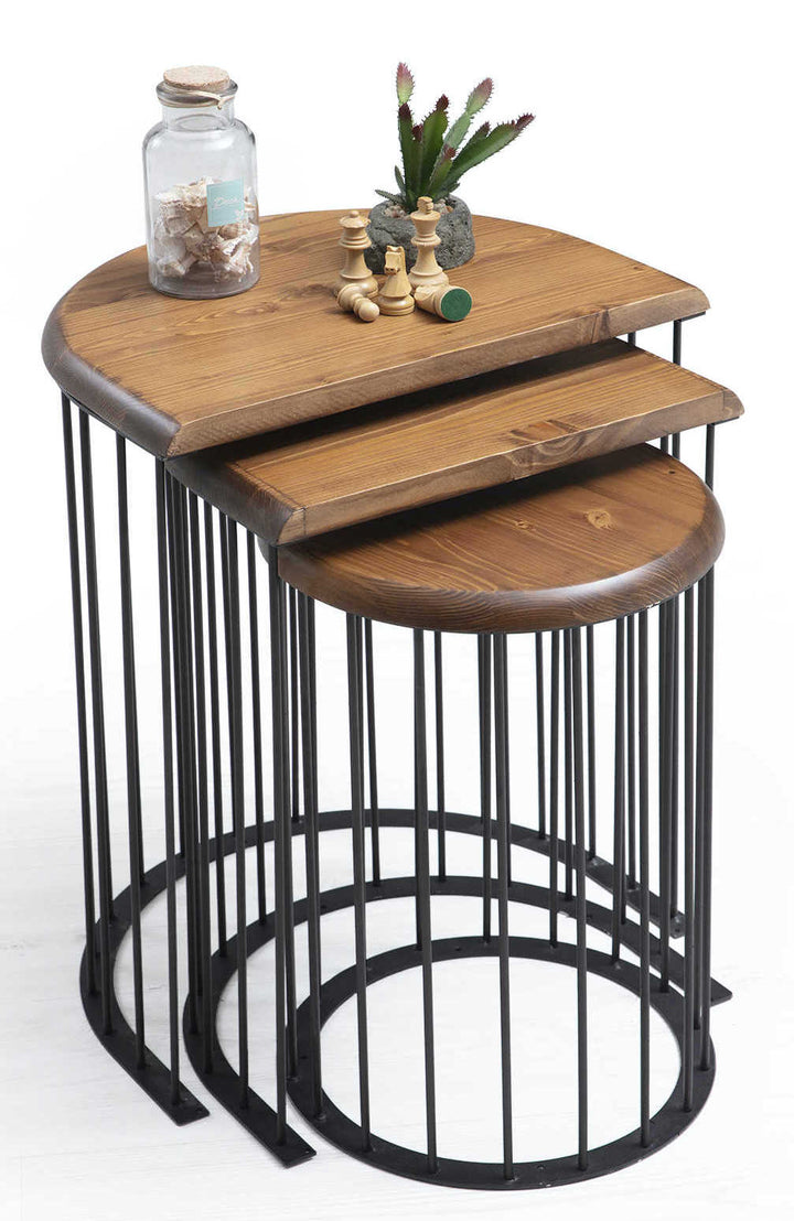 Nova Beistelltisch Set (Walnut)