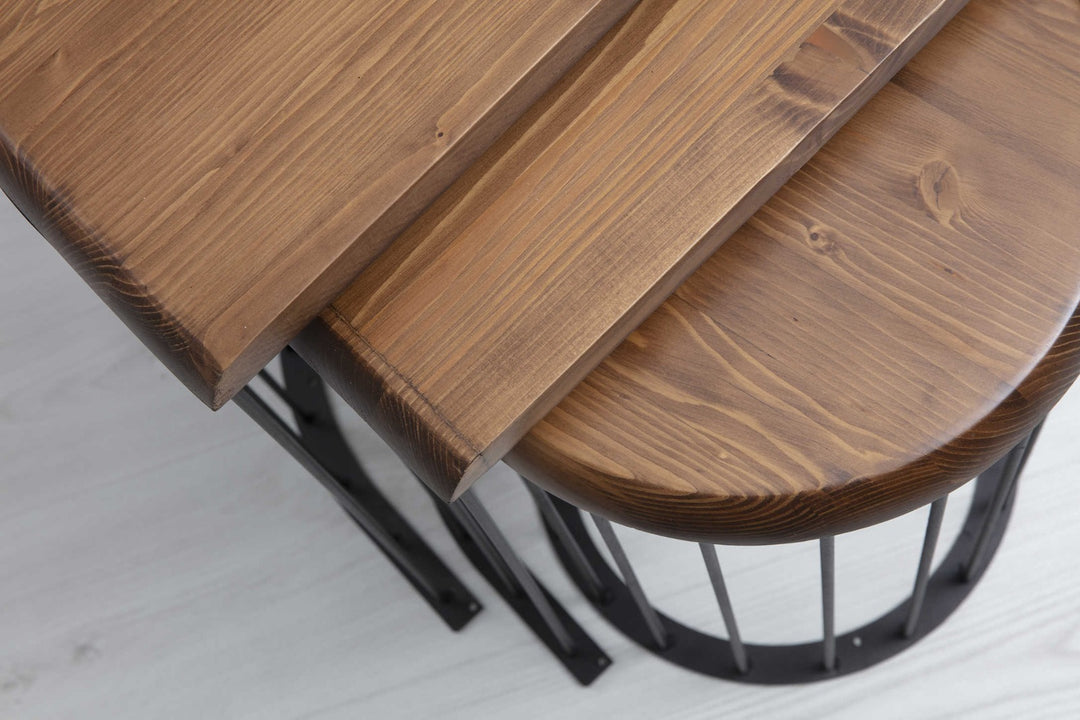 Nova Beistelltisch Set (Walnut)