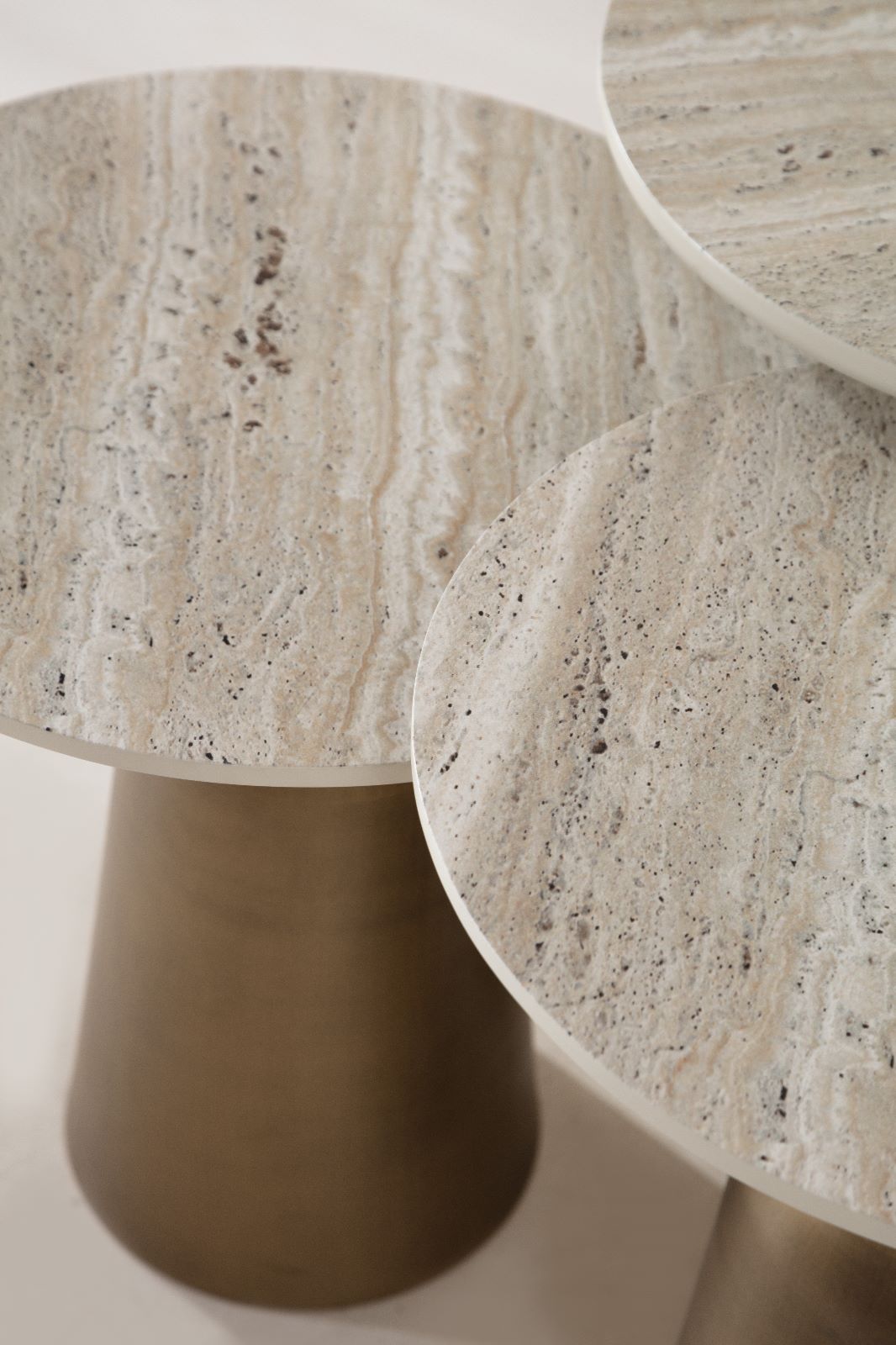 Beige Beistelltisch Set